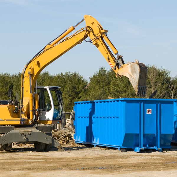 what size residential dumpster rentals are available in Beaufort County North Carolina